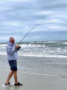 One person fishing at Cedar Point