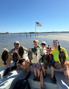 5 Pacific Halibut fish caught while fishing in NC