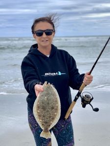 Southern Flounder, 13 inches, fishing at Cedar Point