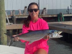 Photograph of a Spanish Mackerel, a 24-inch fish caught while fishing in North Carolina