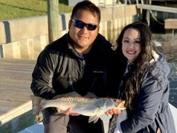 Spotted Weakfish caught at Cedar Point