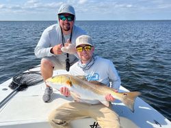 Two people fishing in North Carolina
