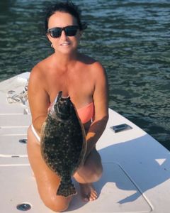 Summer Flounder fish caught while fishing at Cedar Point