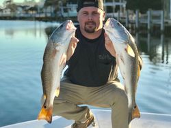 Two big fish caught on a fishing trip in NC