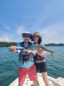 Striped bass caught by two people in Cumming