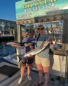 Two great barracuda fish caught on fishing trip in Destin