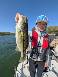 A Guadalupe Bass fish caught by 2 people in GA