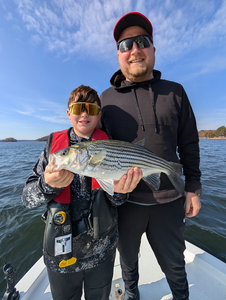 Nice striped bass on light tackle! Clear conditions made for exciting fishing at Sardis Creek Park.