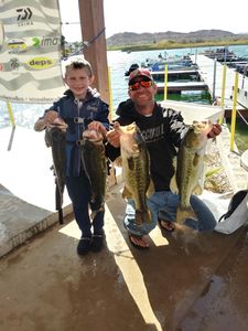 4 largemouth bass caught on a fishing trip in OR