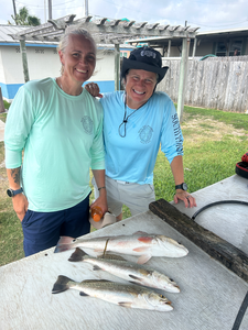 A day of big spotted weakfish and redfish at the Texas coast!