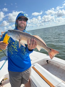 Nice redfish using deep sea jigging techniques in clear conditions!