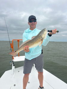 Hooked a tasty redfish while deep sea jigging in South Padre Island!