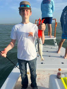 Reeled in a tasty 11-inch Spotted Weakfish at the island!