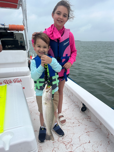 Reeled in a tasty Spotted Weakfish while deep sea jigging in South Padre Island, TX
