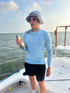 Hooked a feisty spotted weakfish while deep sea jigging off the Texas coast!