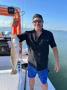 Reeling in the best fishing experience with a Spotted Weakfish off South Padre Island!
