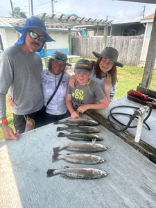 Anglers reeled in a blasted catch of spotted weakfish with deep sea jigging tackle on the coast of South Padre Island.