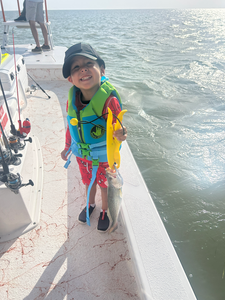 Hooked this feisty Spotted Weakfish on the deep seas of South Padre Island!
