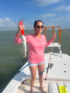 Reeling in the best fishing day with a 14-inch Spotted Weakfish!
