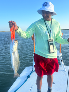 Reeling in the best with a Spotted Weakfish off South Padre Island!