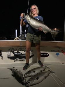 3 Chinook salmon caught while fishing in MI