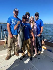 Coho Salmon caught fishing in Muskegon