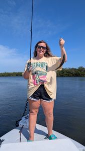 Lone fisherman casting line in Ruskin