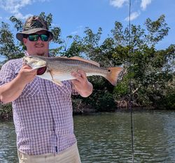 A redfish caught by a fisherman in Ruskin