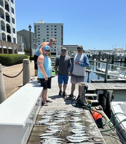 Three anglers fishing in North Carolina