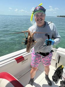 Person fishing on the shore of Little Torch Key