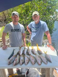 Two people fishing on the coast of FL