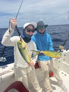 Two mahi mahi caught during fishing trip in Little Torch Key Florida
