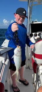 Two people fishing on the shore of Little Torch Key