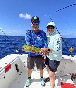 Two people fishing in the waters of Little Torch Key