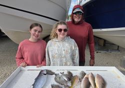Fresh caught Little Tunny and Lane Snapper displayed in cooler box from Little Torch Key FL fishing trip