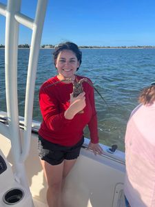 Her first Lobster for the day! Exciting day!