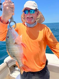 Happy for his snapper fish from Florida!