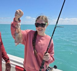 Fishing catch of spotted fish on boat in Little Torch Key FL waters