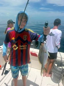 Yellowfin fish caught during fishing trip in Little Torch Key FL