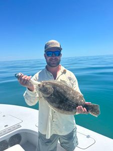 A single summer flounder fish caught in Sarasota