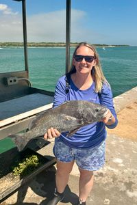 Impressive black drum fish caught in FL