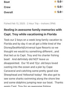 Exciting family day with Capt. Troy!