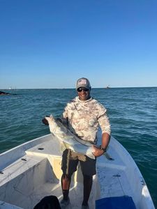 Solo angler fishing at Port Canaveral