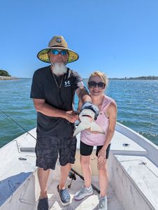 Two anglers fishing at scenic Port Canaveral