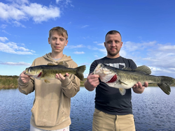 Two largemouth bass caught in Fellsmere