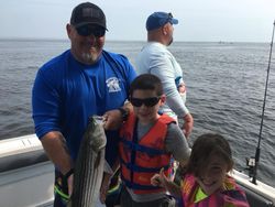 Striped bass fishing in MA