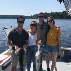 Two striped bass caught fishing in Salisbury