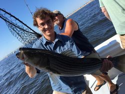 Striped bass, 27 inches, caught fishing in MA