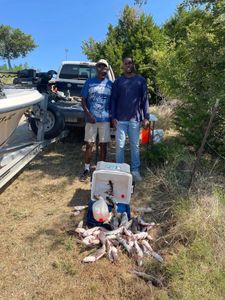 Two people fishing in Whitney