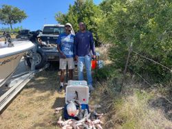 Two people fishing in Texas